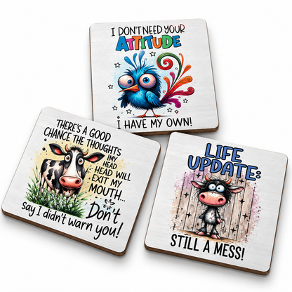 Sarcastic Coasters Set of 3 (A)