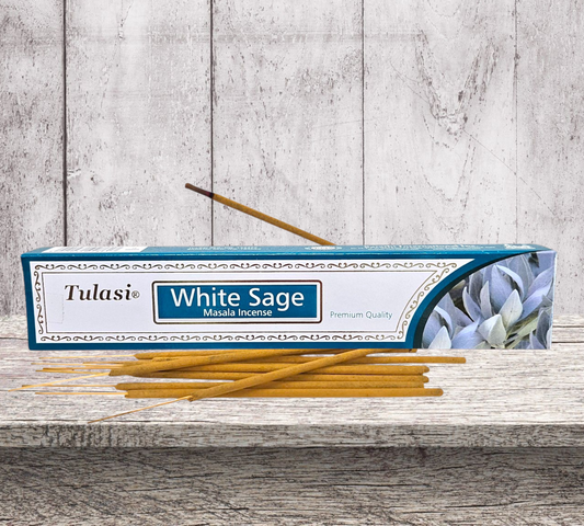 Tulasi WHITE SAGE Masala (Hand Rolled) Incense Sticks