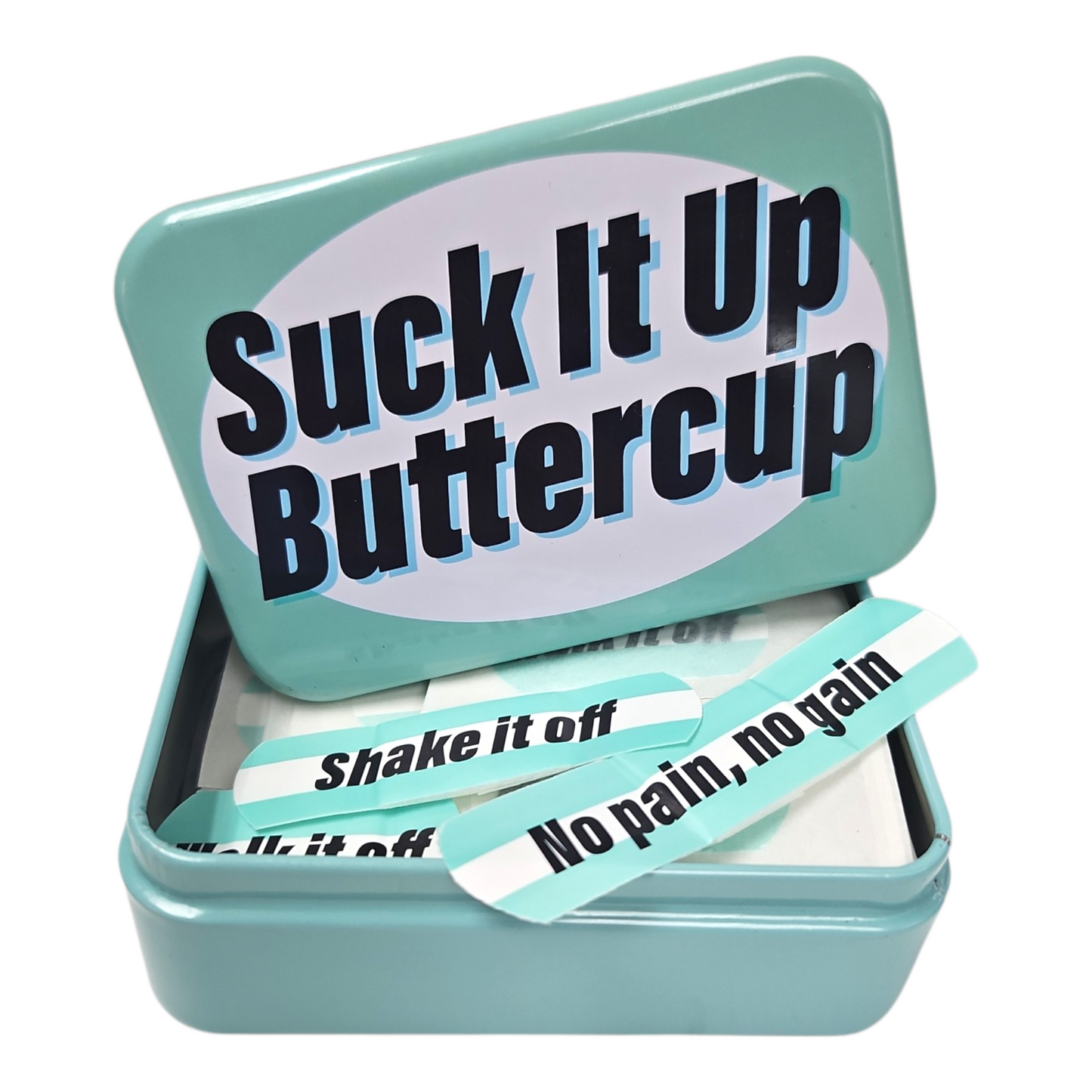 Suck It Up Buttercup Tinned Plasters
