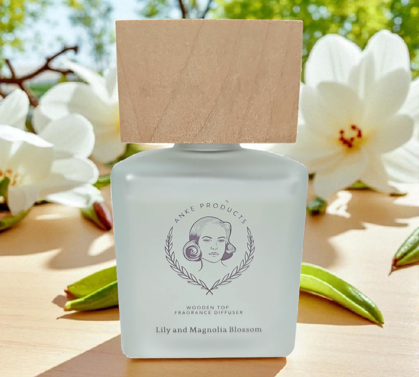 Anke 160ml Wooden Top Diffuser in Elegant Giftbox.