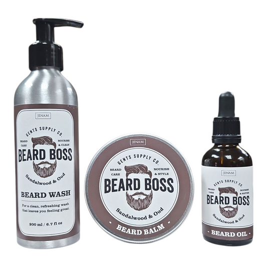 BEARD WASH, BEARD BALM, BEARD OIL TRIO