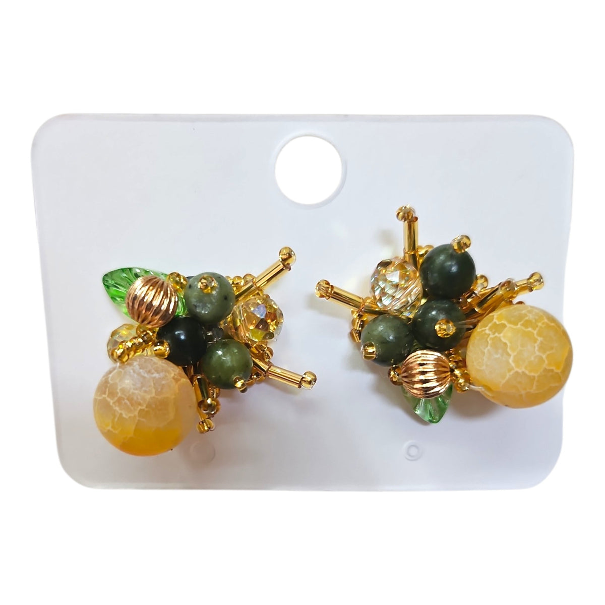 Cluster Forrest Earrings Set (Yellow) — view 3