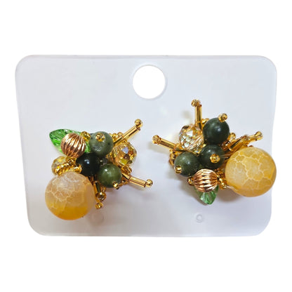Cluster Forrest Earrings Set (Yellow) — view 3