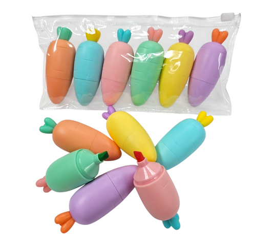 CARROT HIGHLIGHTER SET (6 Pack)