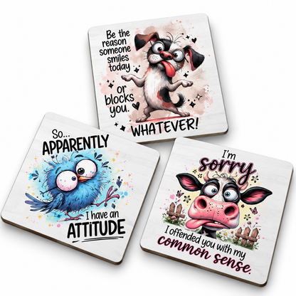 Sarcastic Coasters Set of 3 (D)