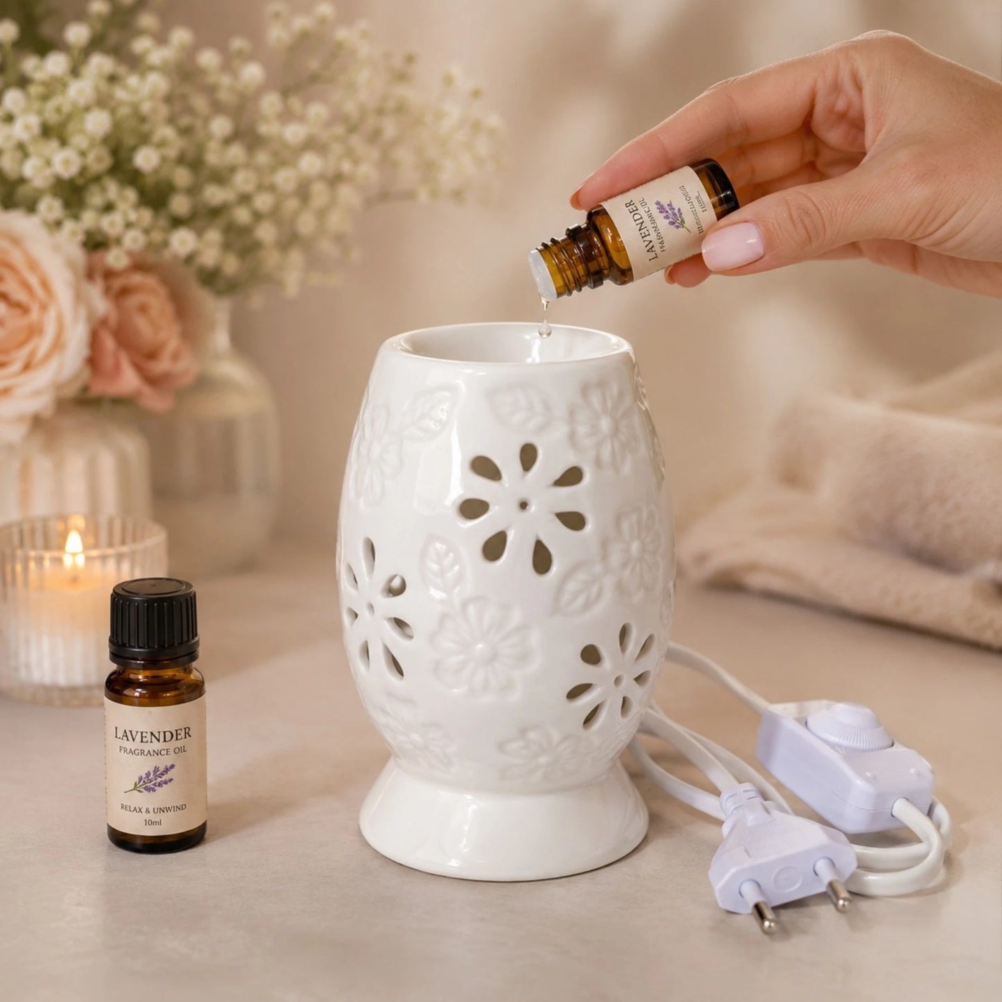 Electric Fragrance Oil Burner & Mood Lamp