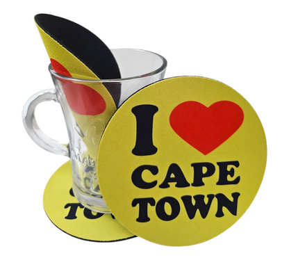 I LOVE CAPE TOWN (Yellow) COASTER